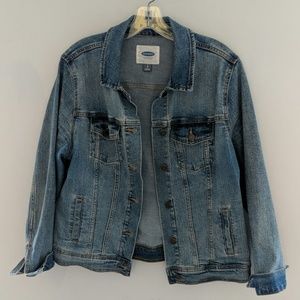 Old Navy denim jacket medium wash sz L EUC